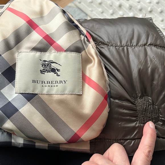 Burberry London Shiny Brown Down PufferJacket Size 2 - Picture 10 of 16